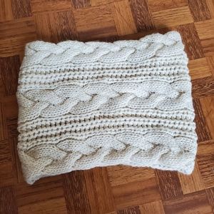Crochet Headband cozy white one size